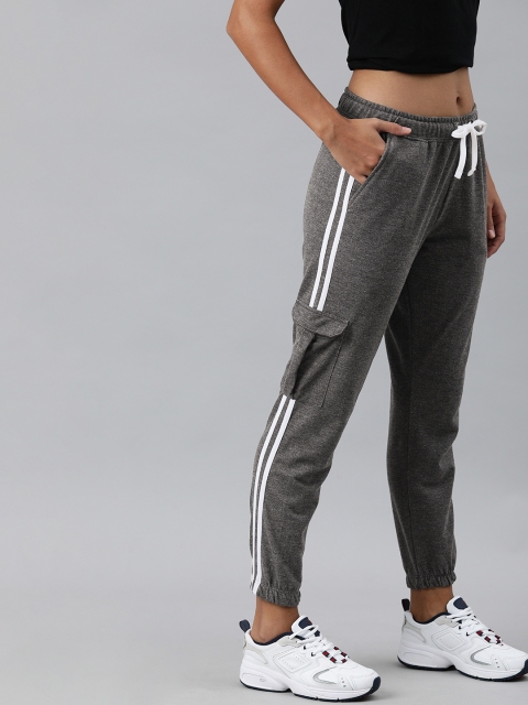 

Harvard Women Charcoal Grey Solid Regular Fit Joggers