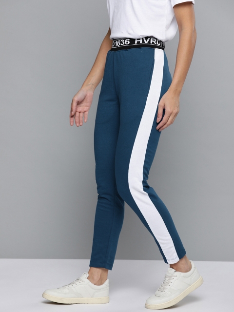 

Harvard Women Teal Blue Contrast Side Panelling Track Pants