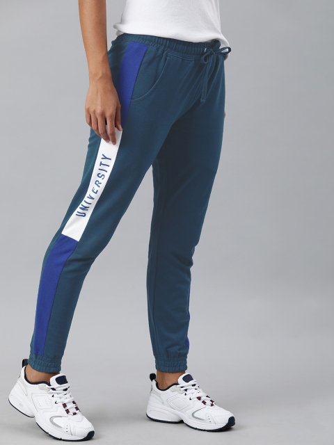 

Harvard Women Blue Solid Regular Fit Joggers