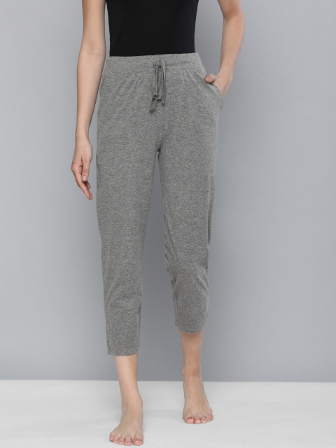 

HERE&NOW Woman's Grey Melange Solid Lounge Pants