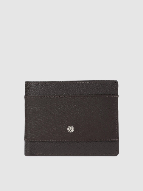 

Allen Solly Men Brown Solid Leather Two Fold Wallet