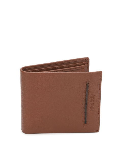 

Allen Solly Men Tan Brown Solid Two Fold Leather Wallet