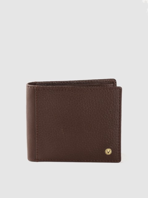 

Allen Solly Men Coffee Brown Solid Leather Two Fold Wallet