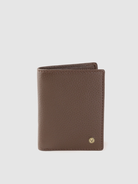 

Allen Solly Men Coffee Brown Solid Leather Two Fold Wallet