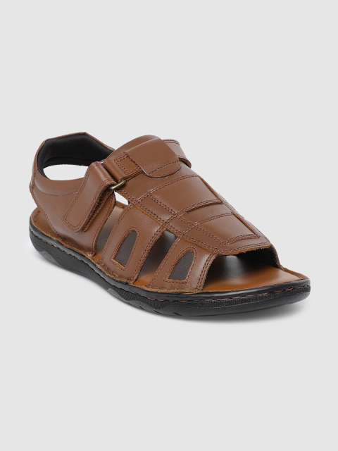 

Ventoland Men Tan Brown Leather Sandals