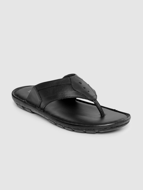 

Ventoland Men Black Leather Comfort Sandals