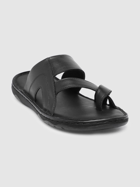 

Ventoland Men Black Leather Comfort Sandals