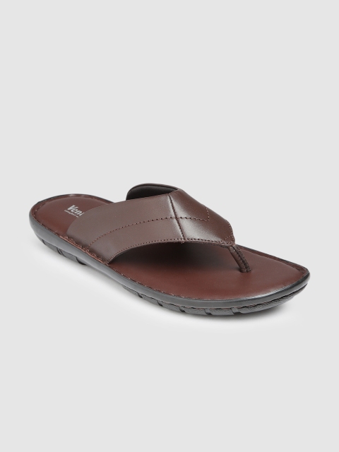 

Ventoland Men Brown Solid Leather Comfort Sandals