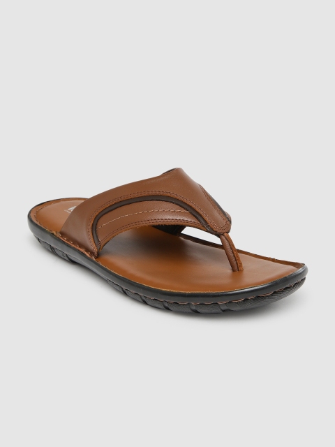 

Ventoland Men Tan Brown Leather Comfort Sandals