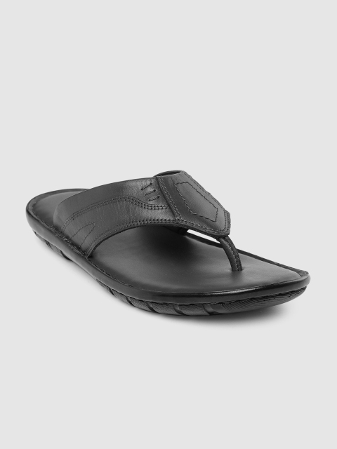 

Ventoland Men Black Leather Sandals