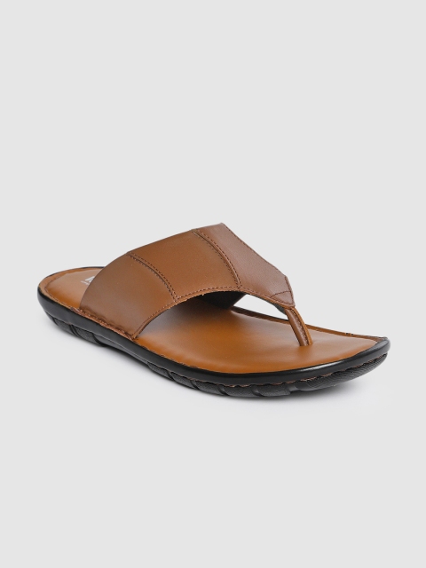 

Ventoland Men Tan Brown Solid Leather Comfort Sandals