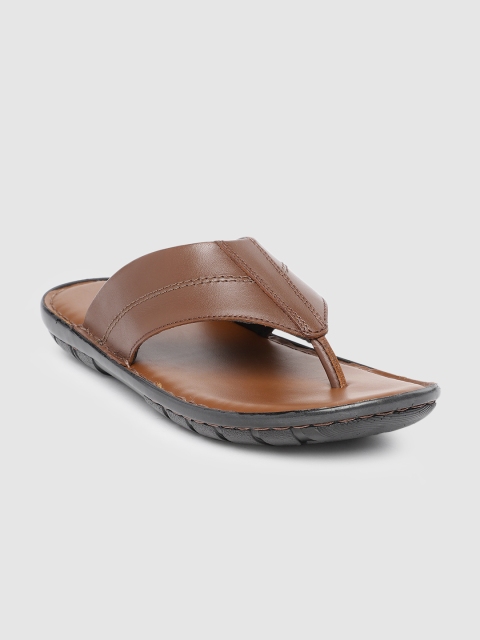 

Ventoland Men Tan Brown Solid Leather Comfort Sandals