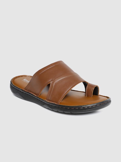 

Ventoland Men Brown Solid Leather Comfort Sandals