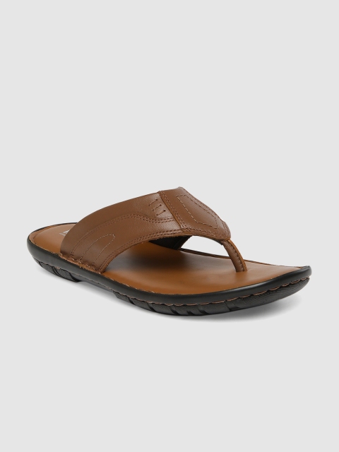 

Ventoland Men Tan Brown Leather Comfort Sandals