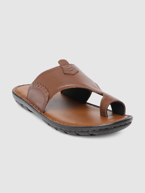 

Ventoland Men Tan Brown Leather Sandals