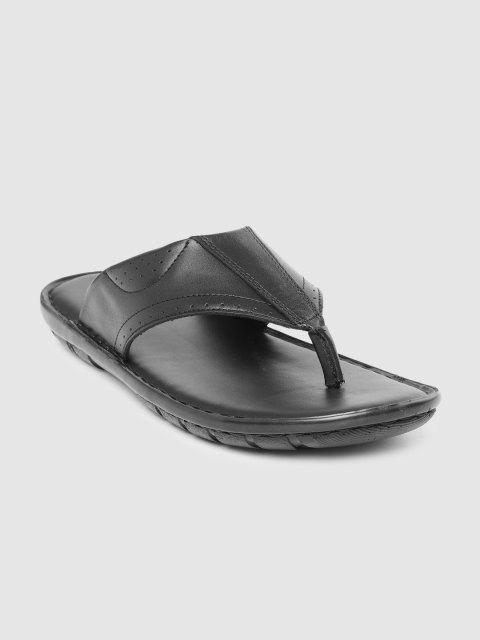

Ventoland Men Black Leather Sandals