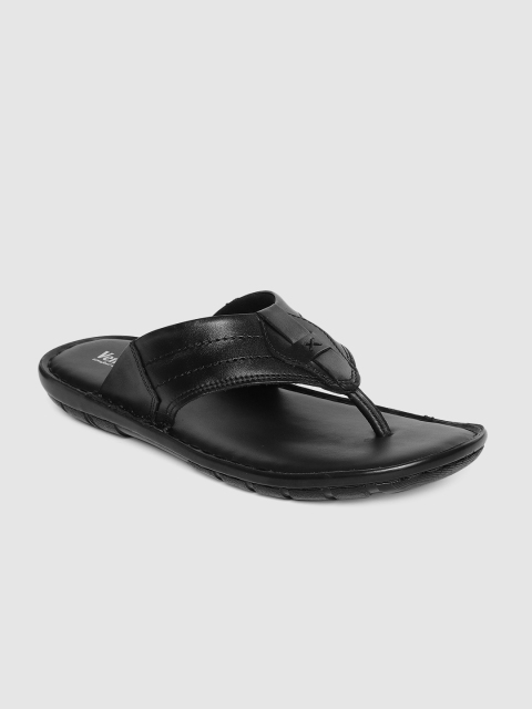 

Ventoland Men Black Leather Comfort Sandals