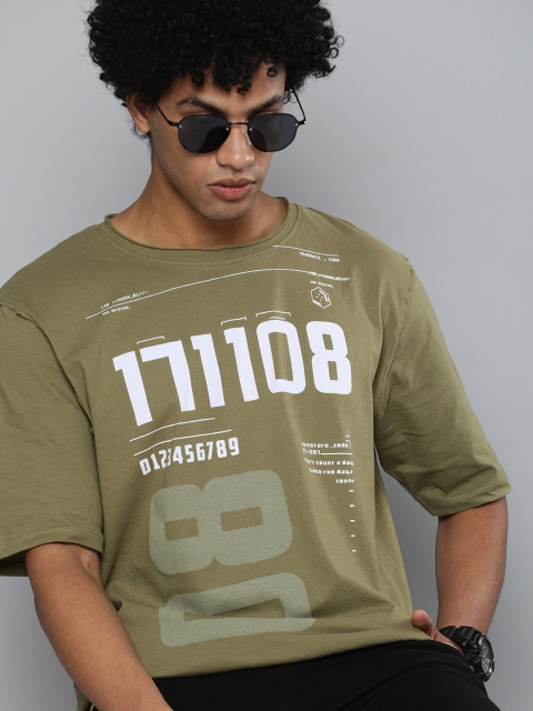 

Kook N Keech Men Green Printed Pure Cotton T-shirt