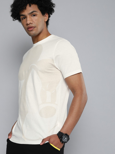 

Kook N Keech Disney Men Off-White Printed Pure Cotton T-shirt