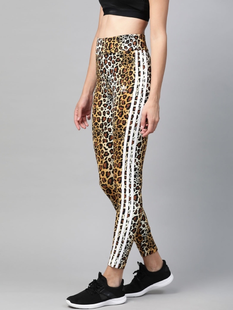

ADIDAS Originals Women Brown Leopard Print High-Rise Tights
