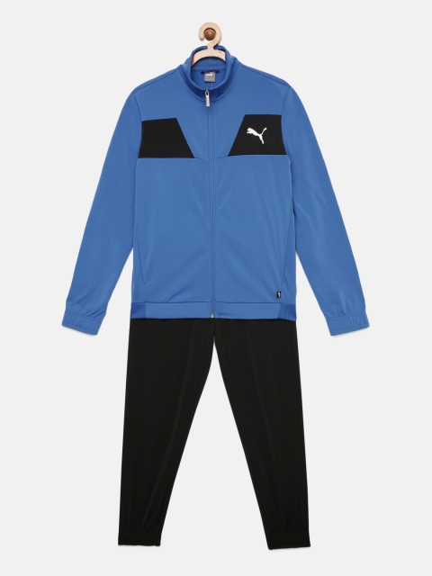 

Puma Boys Blue & Black Solid Tracksuit