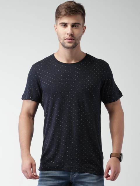 

SELECTED Navy Printed T-shirt, Navy blue