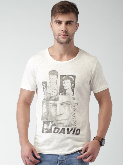 

SELECTED Off-White Printed T-shirt