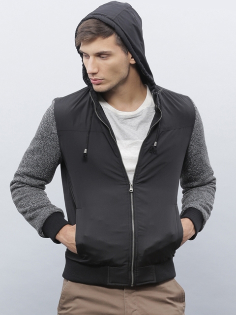 

ETHER Black Padded Hooded Jacket