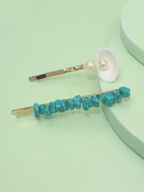 

Runway Ritual Turquoise Blue Hair Accessory Set