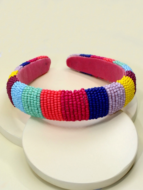 

Runway Ritual Girls Pink Beaded Hairband