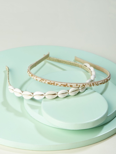 

Runway Ritual Off-White Embellished Hairband