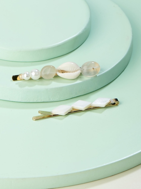 

Runway Ritual Off-White Embellished Tic Tac Hair Clip