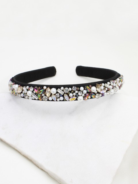 

Runway Ritual Black Embellished Hairband