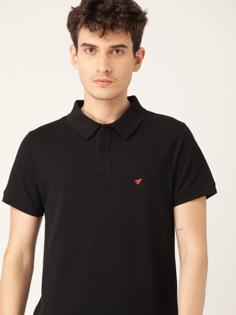 

INVICTUS Men Black Polo Collar T-shirt