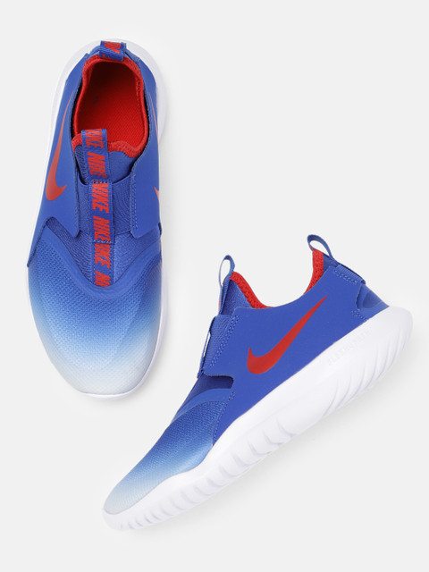 

Nike Kids Blue Leather FLEX Running Shoes