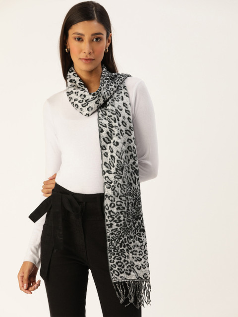 

Ayesha Women Black & Grey Printed Scarf