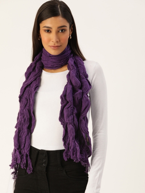 

Ayesha Women Purple Solid Scarf