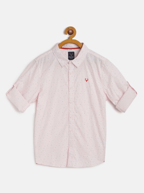 

Allen Solly Junior Boys Pink & Blue Micro Ditsy Print Cotton Regular Fit Casual Shirt
