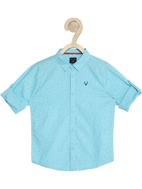 

Allen Solly Junior Boys Blue Cotton Sport Fit Printed Casual Shirt
