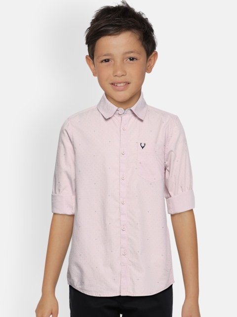 

Allen Solly Junior Boys White Regular Fit Printed Pure Cotton Casual Shirt