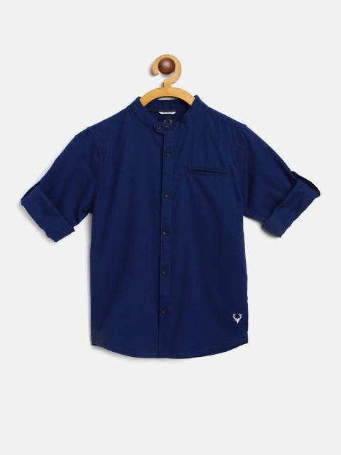 

Allen Solly Junior Boys Navy Blue Cotton Regular Fit Solid Casual Shirt