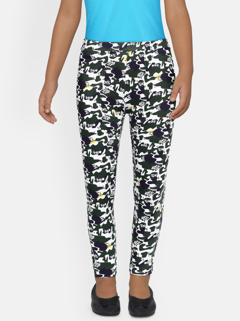 

Allen Solly Girls Multicoloured Printed Ankle-Length Leggings, Multi