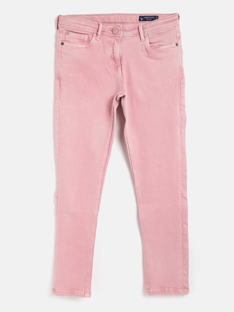 

Allen Solly Junior Girls Pink Cotton Slim Fit Light Fade Stretchable Jeans