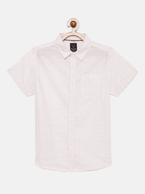

Allen Solly Junior Boys White Regular Fit Printed Pure Cotton Casual Shirt
