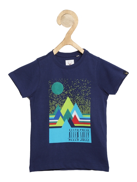 

Allen Solly Junior Boys Navy Blue Printed T-shirt