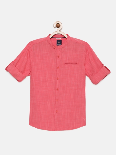

Allen Solly Junior Boys Pink Regular Fit Pure Cotton Casual Shirt