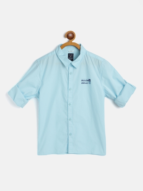

Allen Solly Junior Boys Blue Cotton Regular Fit Solid Casual Shirt