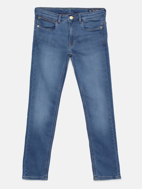 

Allen Solly Junior Boys Navy Blue Skinny Fit Mid-Rise Clean Look Jeans