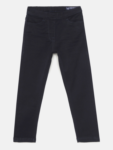 

Allen Solly Junior Girls Navy Blue Slim Fit Mid-Rise Clean Look Jeans