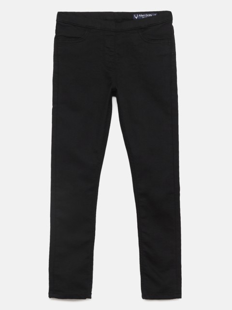 

Allen Solly Junior Girls Black Slim Fit Mid-Rise Clean Look Jeans